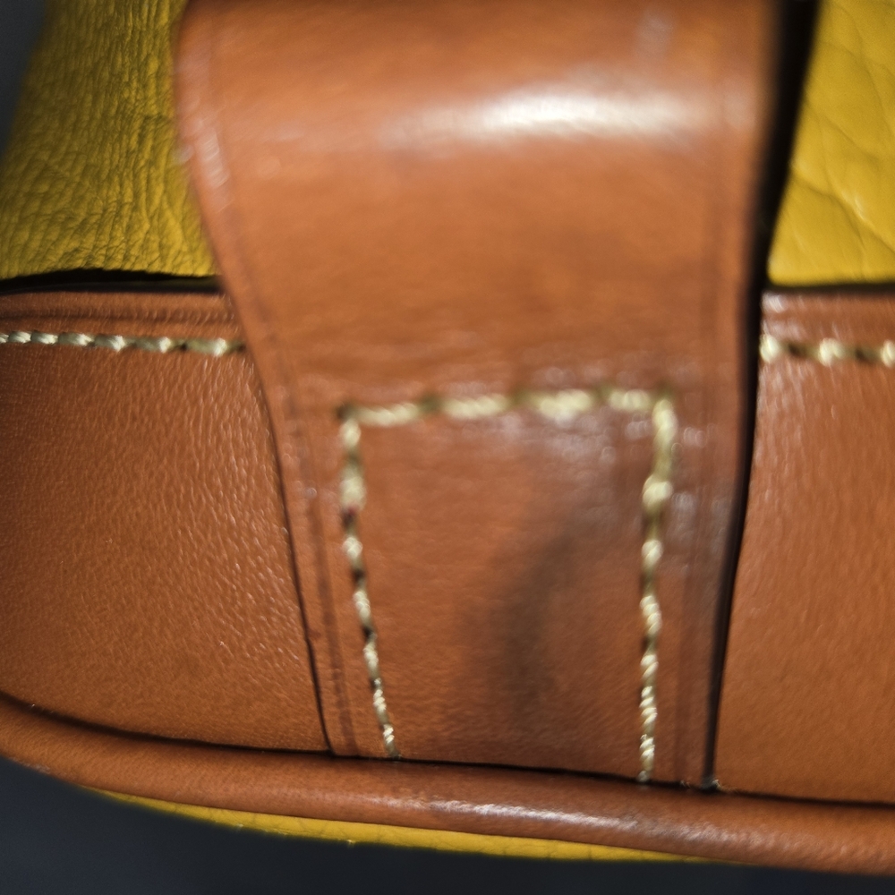 Dooney & Bourke Yellow Leather Satchel - Picture 9 of 14